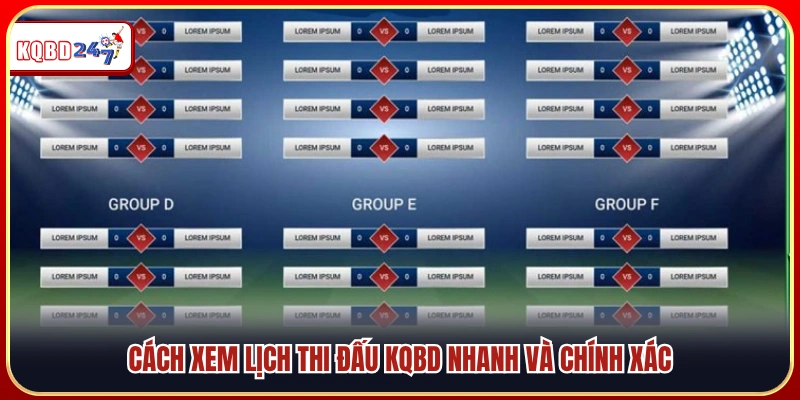 Hướng dẫn tra cứu lịch thi đấu KQBD nhanh chóng